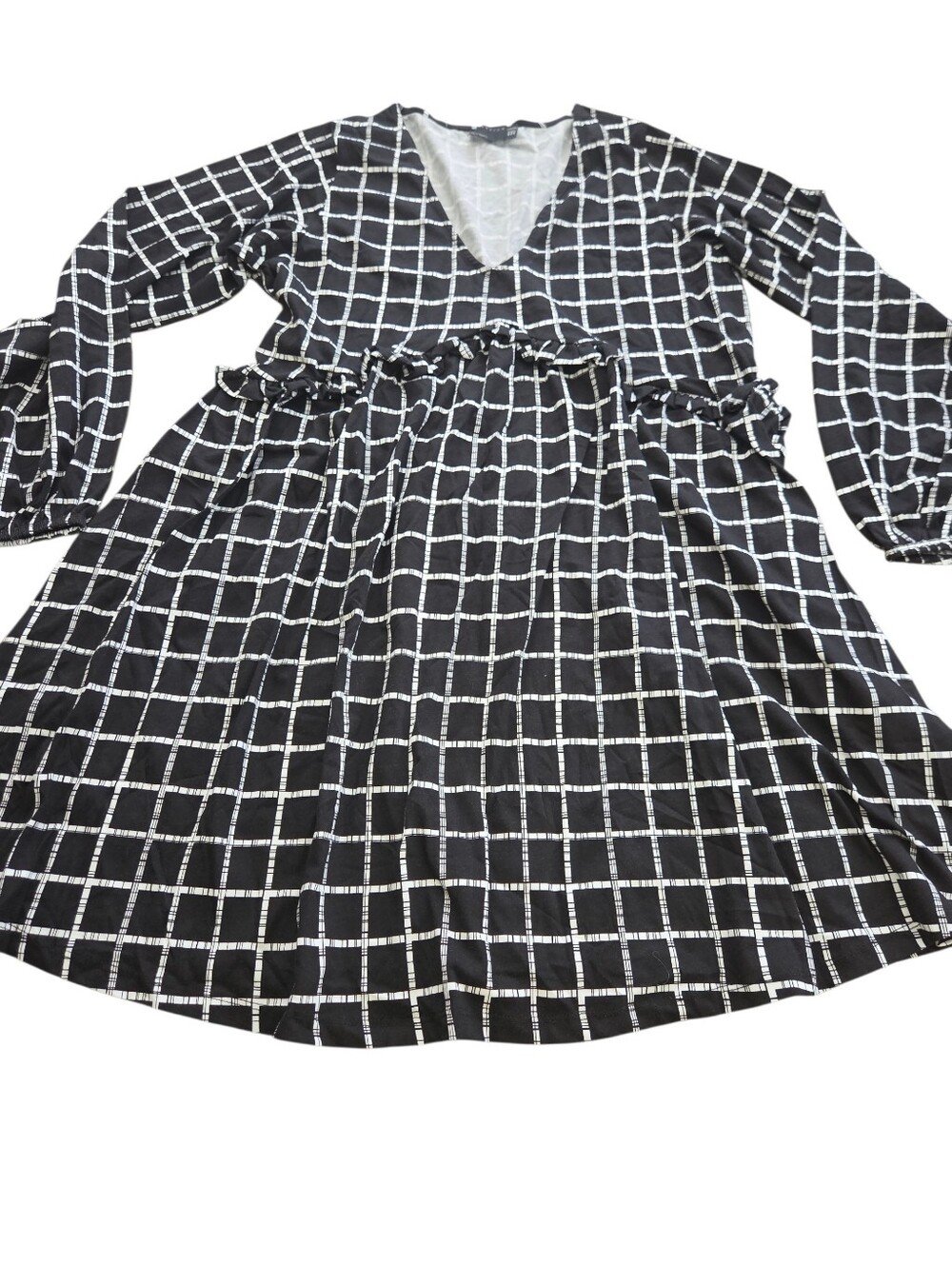 ASOS Design NWT Maternity Mono Check Mini Smock Dress sz 12